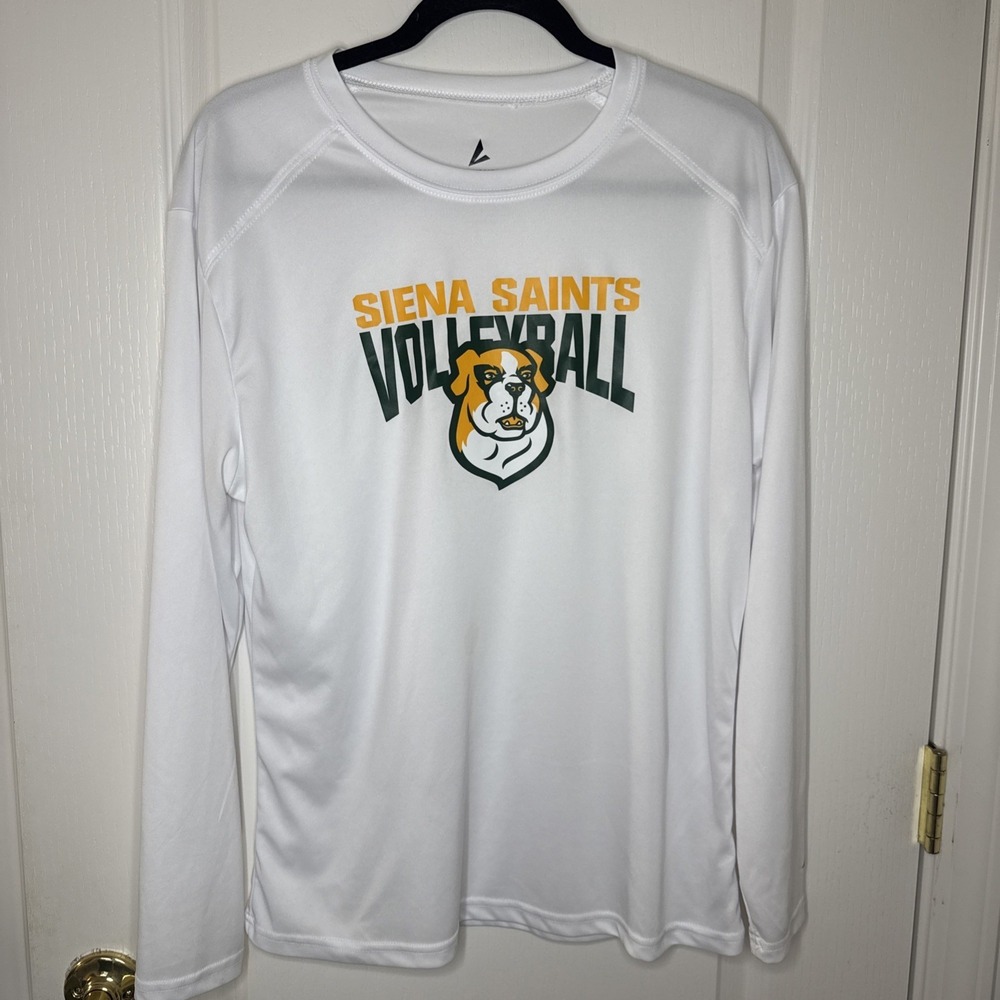 Siena Saints Volleyball BSN Sports Women's L White Long Sleeve Performance Top